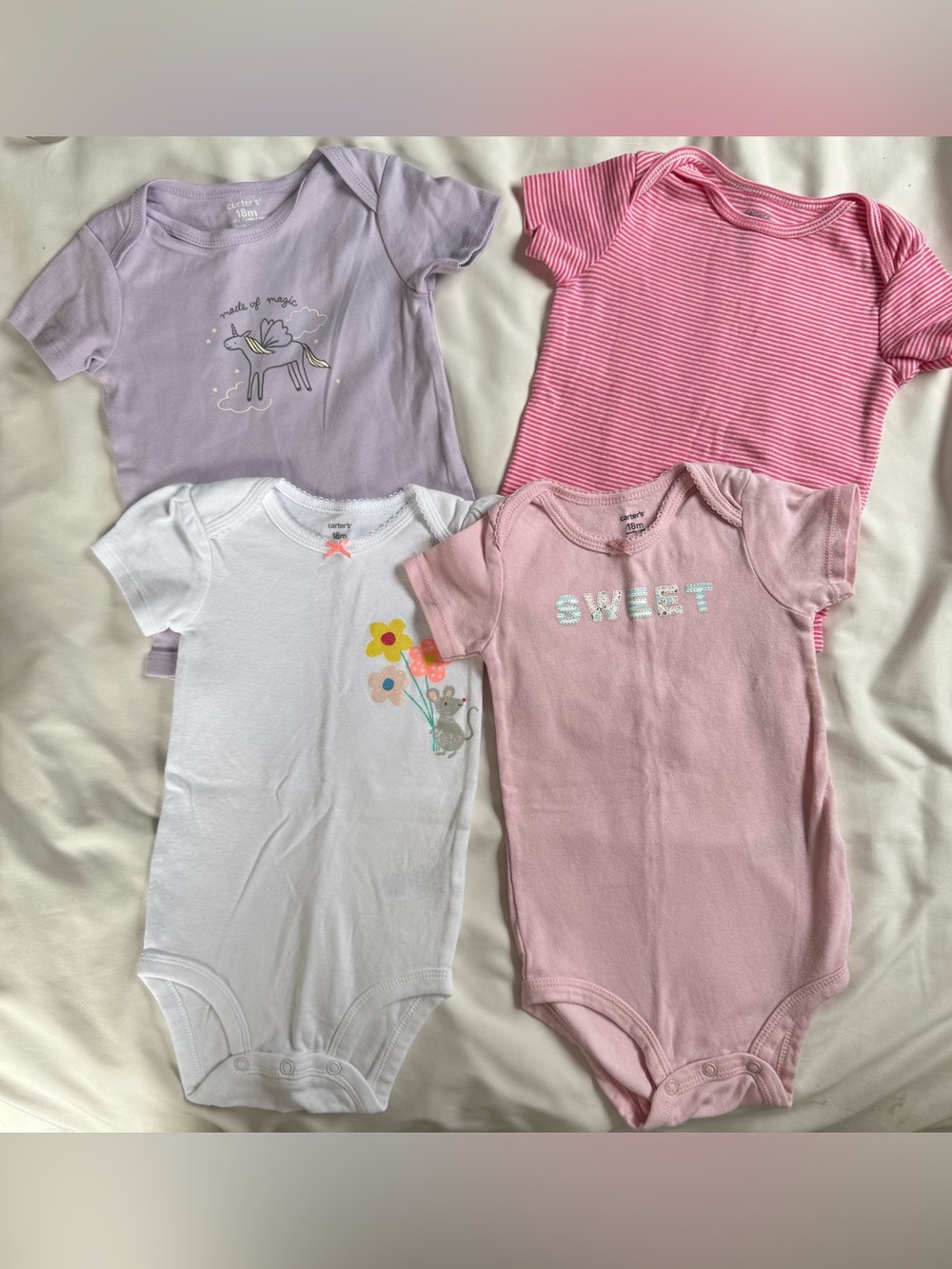 Bundle of Carters Short-sleeve Bodysuits